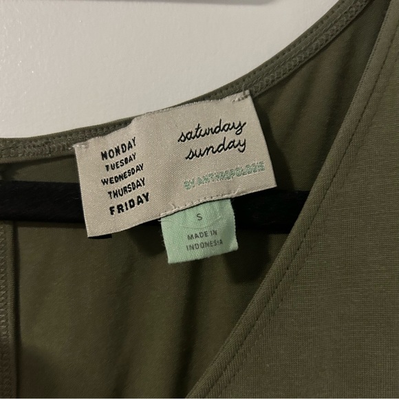 Anthropologie Saturday Sunday Belted Jumpsuit Moss Color Small - Picture 6 of 10